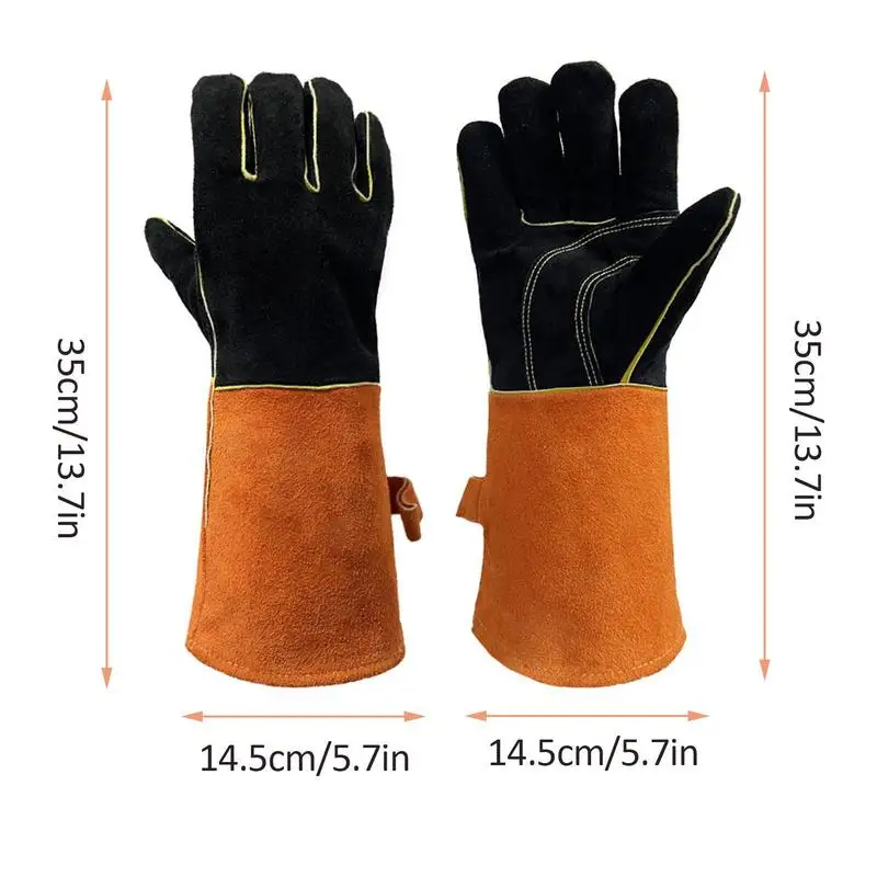 1 pair of High Temperature Resistance Oven Mitts Fireproof Barbecue Heat Insulation Microwave Oven Gloves - Image 2