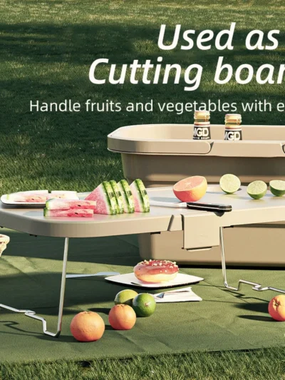 PACOONE Outdoor Storage Box Folding Table Camping Foldable Hand Basket Picnic Car Trunk Barbecue Gathering Waterproof Tableware