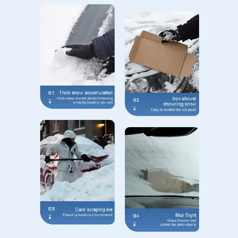 Car Windshield Wiper Snow Removal Brush Removable Snow Shovel Extended EVA Cleaning Tool Broom Cleaning Accessories - Image 4