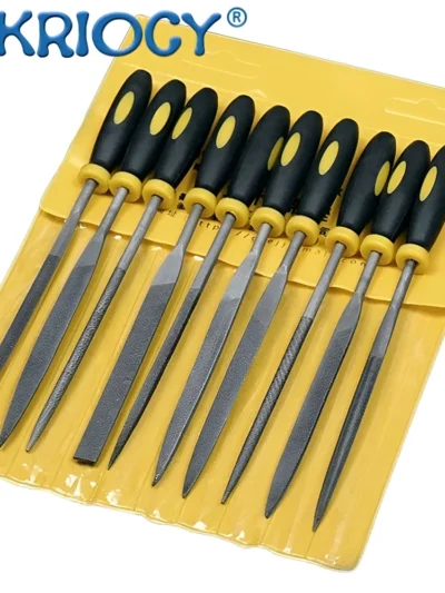 5pcs Alloy Steel File Set Precision Round Half-Round Flat Square Triangular Hand Files Steel Rasp Needle Filing