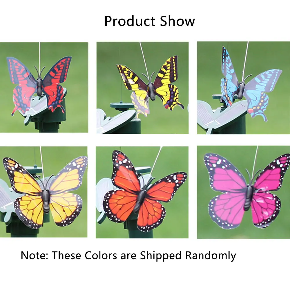 Solar Garden Butterfly Garden Dancing Fluttering Butterfly Ornaments Solar Flying Butterflies Waterproof Garden Yard Home Decor - Image 6
