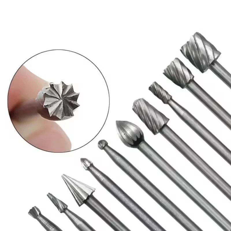 10pcs Set Woodworking Carving Milling Cutter For Dremel - Image 4