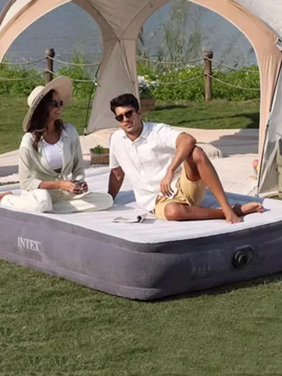 Soft Safe Inflatable Seat Unique Comfortable Cheap Sleeping Travel Floor Sun Luxury Bed Space Saving Muebles Trendy Furniture