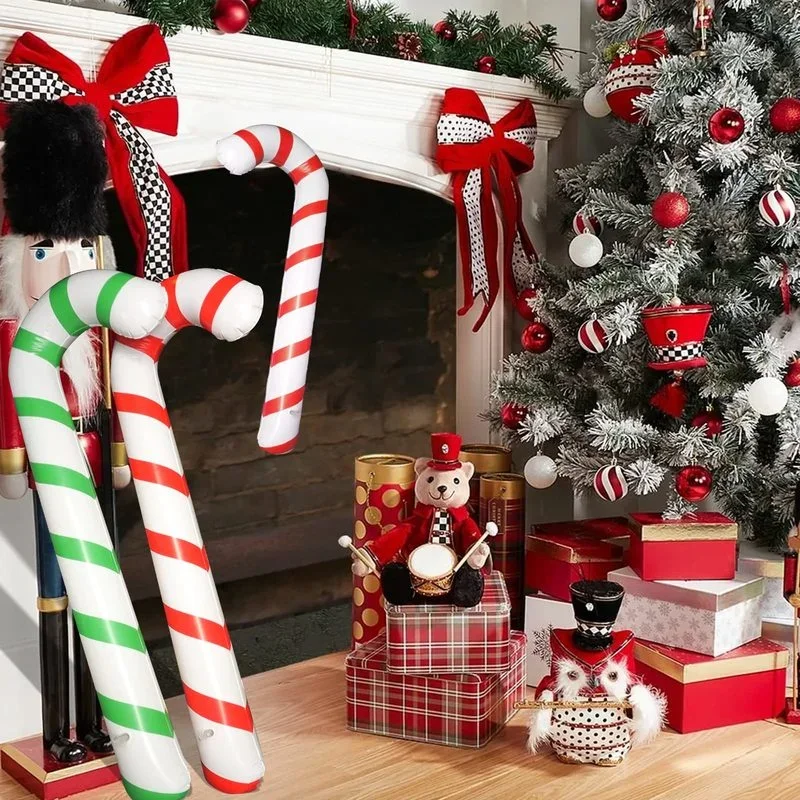 90cm Inflatable Christmas Candy Cane Stick Balloons Outdoor - Image 6