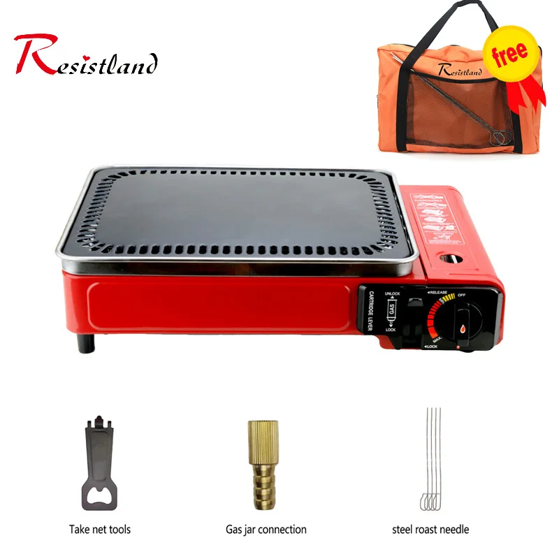 Portable BBQ Stainless Steel Stove Gas Grill