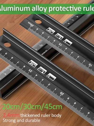 20/30/45cm Aluminum Straight Ruler Multifunctional