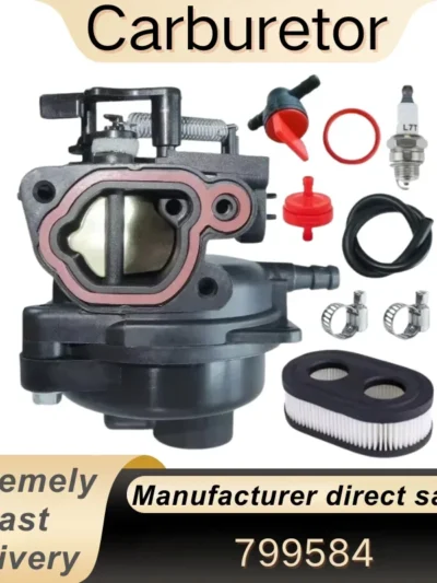 Lawn Mower Carburetor for Bri Ggs & Stra Tton 09P702 9P702 Engines Replace 799584 594058