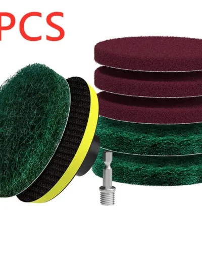 Upgrade Your Cleaning Routine With This 8-Piece Drill Power Brush Tile Scrubber Kit!