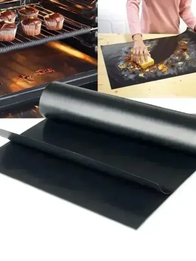 33x40cm Reusable Non-stick BBQ Grill Mat 0.08mm Thick PTFE Barbecue Baking Liners