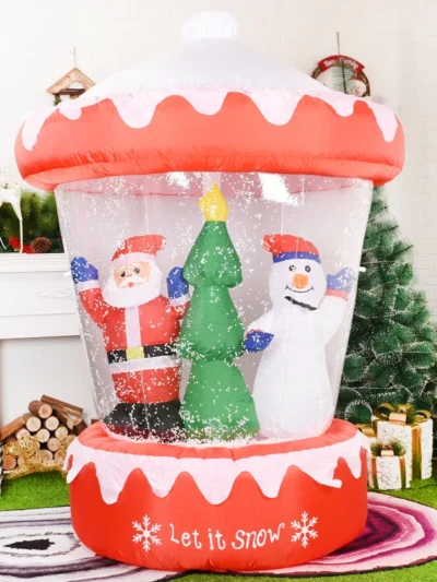 1.8m Inflatable Hot Air Balloon Snowflake Santa Snowman