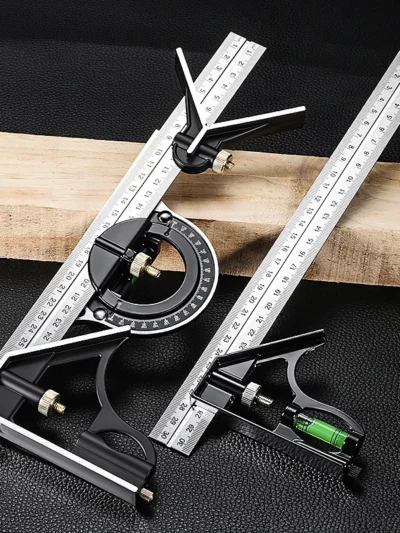 Multi Functional Combination Adjustable Right Angle Ruler and Protractor