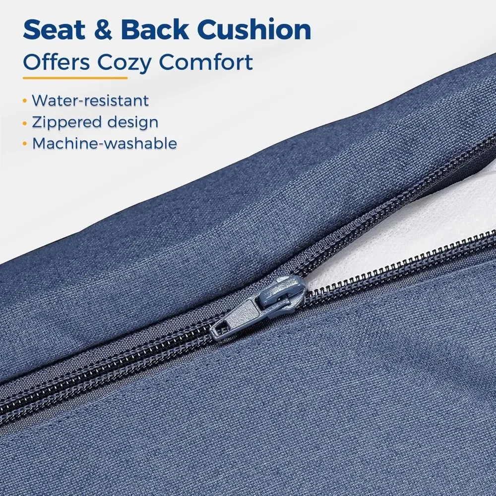 Outdoor Patio Furniture Set, All Weather Wicker Conversation Set, Garden Sofas - Image 5