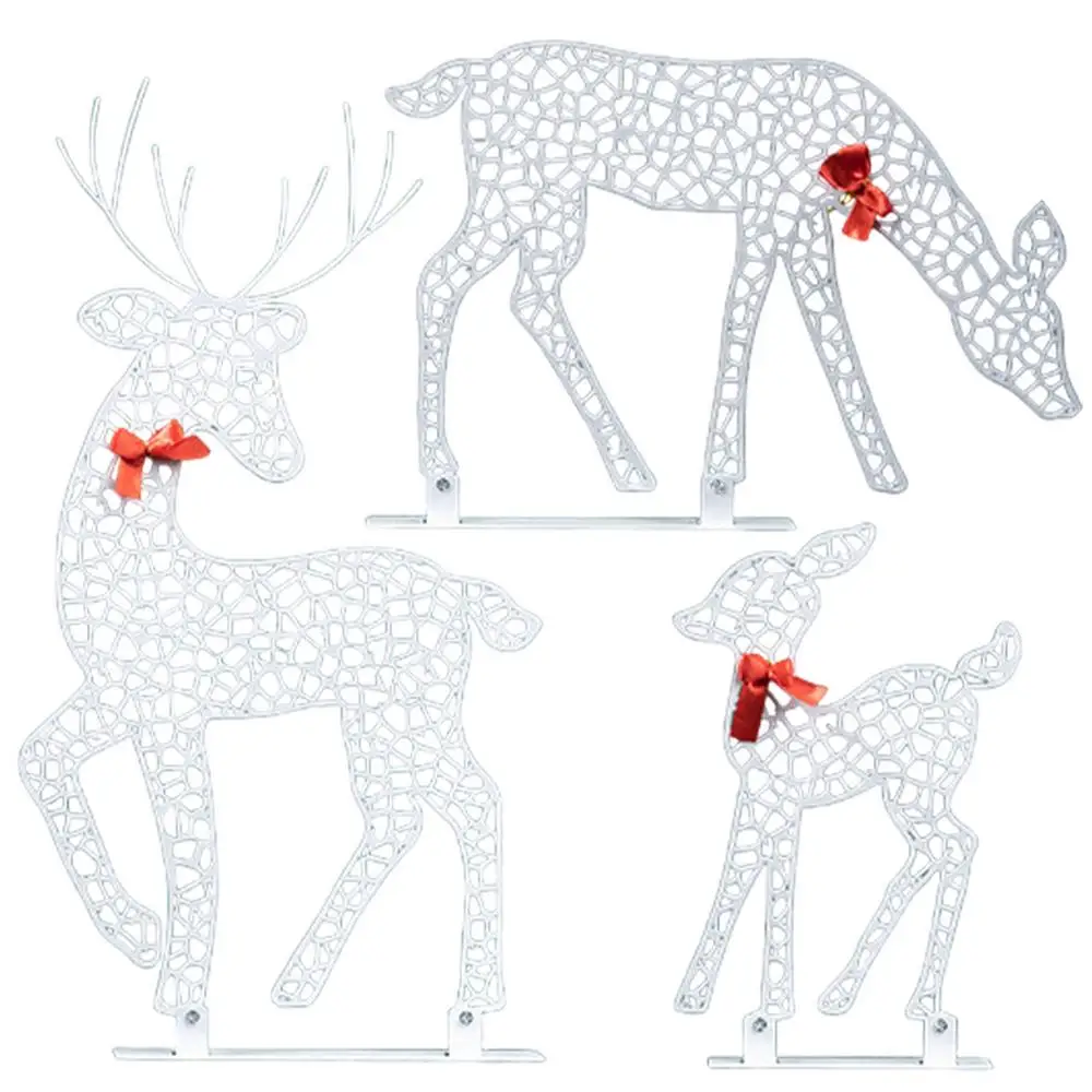 Creative Lighted Deer Yard Decoration Light Up 3D Deer Reindeer Yard Light - Image 7