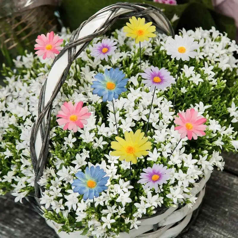 Daisy Flower Yard Stakes Garden Art Ornament Mother's Day Decoration Flower For Indoor Outdoor Lawn Porch Patio Farm decor - Image 6
