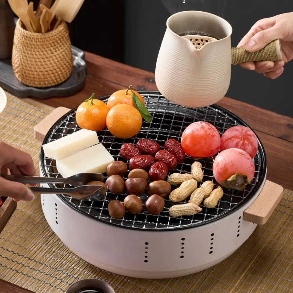 Barbecue Grill Charcoal Stove Heat-insulating BBQ Stove Split Barbecue Rack Barbecue Grilled Meat Fried Steak Stove - Image 3