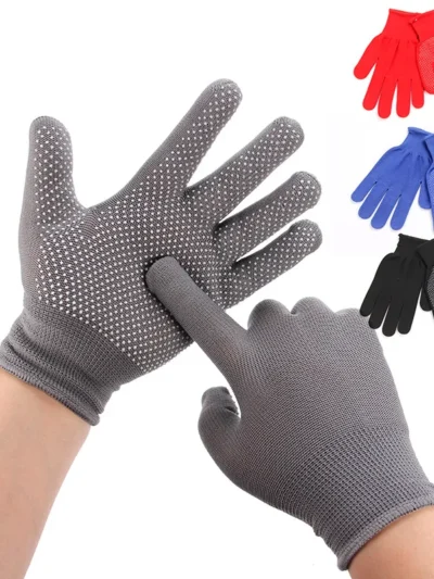 Nylon Dispensing Safety Protective Working Gloves Stick Hand Non-Slip Gardening Driving Nylon Labor Protection Thin Dispensing