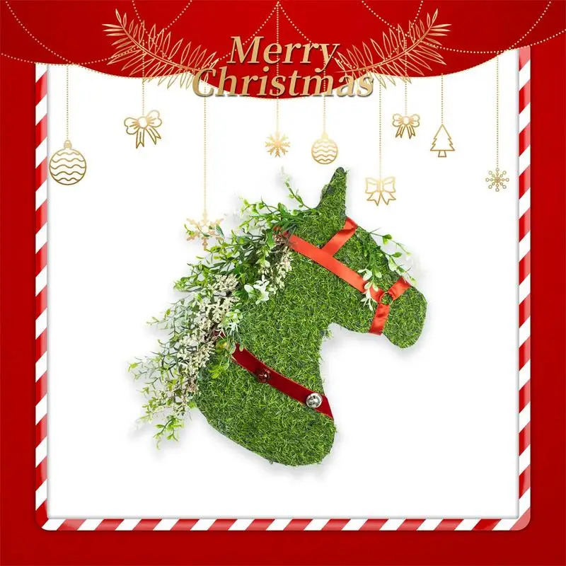 Garland Horse Outdoor Christmas Wreaths For Front Door - Image 5