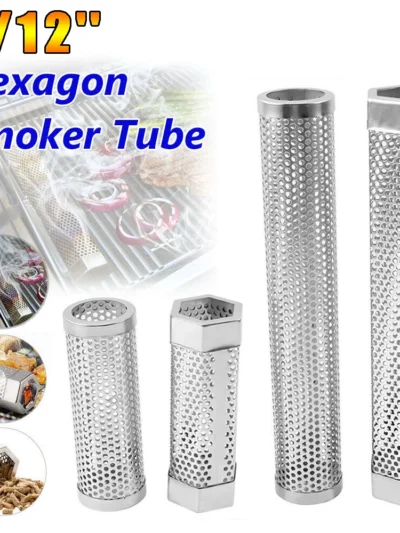 Stainless Steel Smoking Tube Wood Pellet Grill Smoker Box BBQ Cooking Smoke Generator Grilling Accessorie