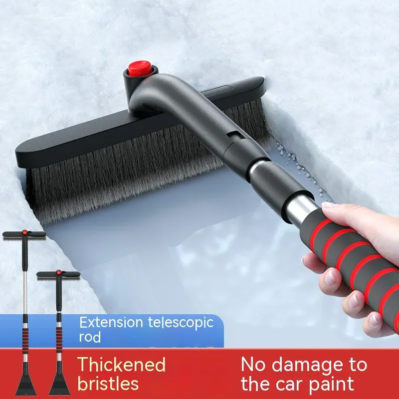 Car Multifunctional Snow Shovel Rotatable Telescopic Snow Remover Cleaning De-icing Shovel Snow Sweeping and Defrosting Tools - Image 3