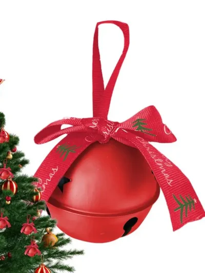 Outdoor Holiday Bell Decorations Metal Christmas Tree Ornaments Festive Metal Bells Christmas