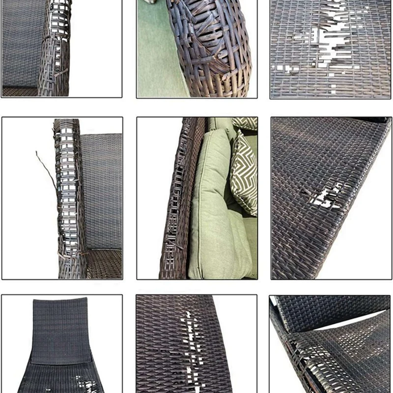 3X Wicker Repair Kit, Plastic Rattan For Patio Chair Repair Flat Wicker Furniture Repair Replacement - Image 2