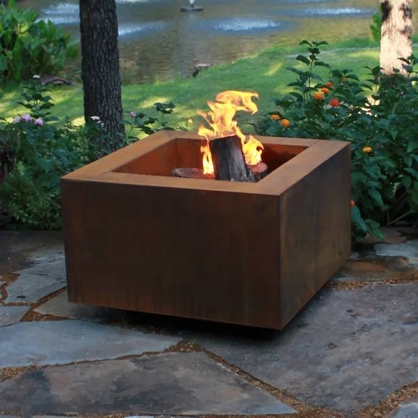 Patio outdoor gas heaters wood fuel stove firepit corten steel fire pit - Image 2