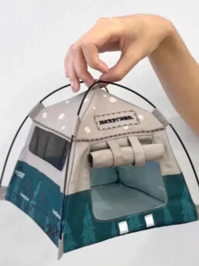 10cm Simulated Outdoor Camping Tent Decoration  1/12 Small Animals House Decor Accessories Pet Products Photo Props Toy