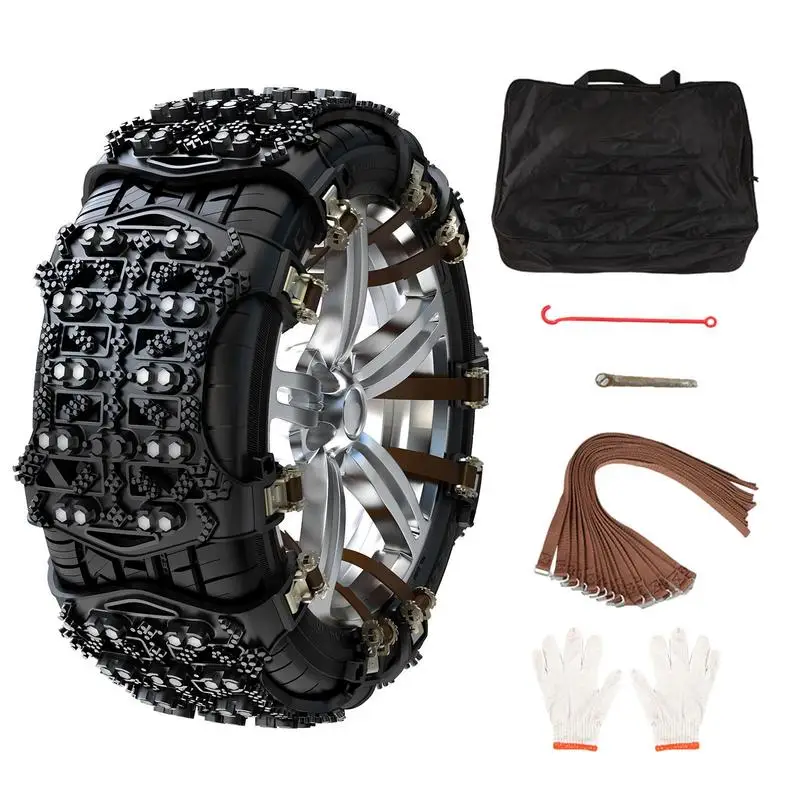 6pcs Car Snow Chains Off-Road Vehicle Sedan For SUV Car Tire Supplies Auto Tire Snow Chains Anti-Skip Belt Safe Driving Tool - Image 5