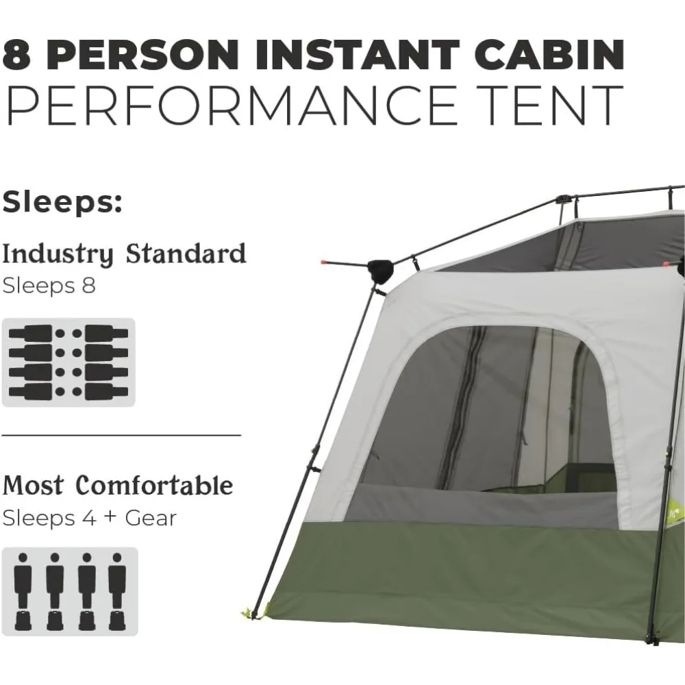Instant Cabin Tent Multi Room Tents for Family Large Pop Up Tent with Organization for Outdoor Camping Accessories Tents - Image 4