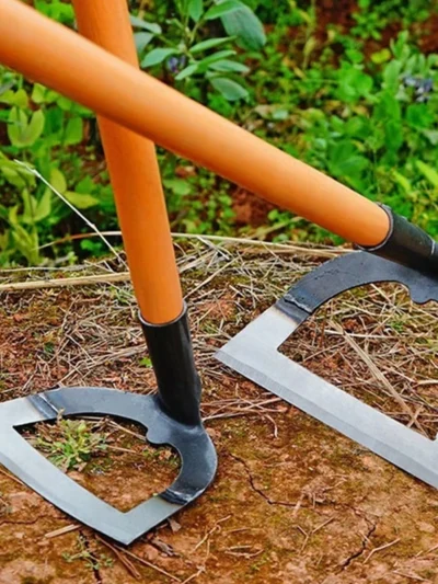 Handheld Hollow Hoe Thickened Manganese Steel Agricultural Weeding Hoe Planting Vegetable Gardening Loosening Soil Weeding Tools