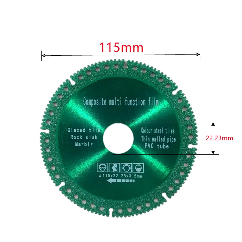 115/125mm Brazed diamond saw blade cutting disc 22.23mm steel metal stone cast iron steel reinforcement aluminum - Image 8