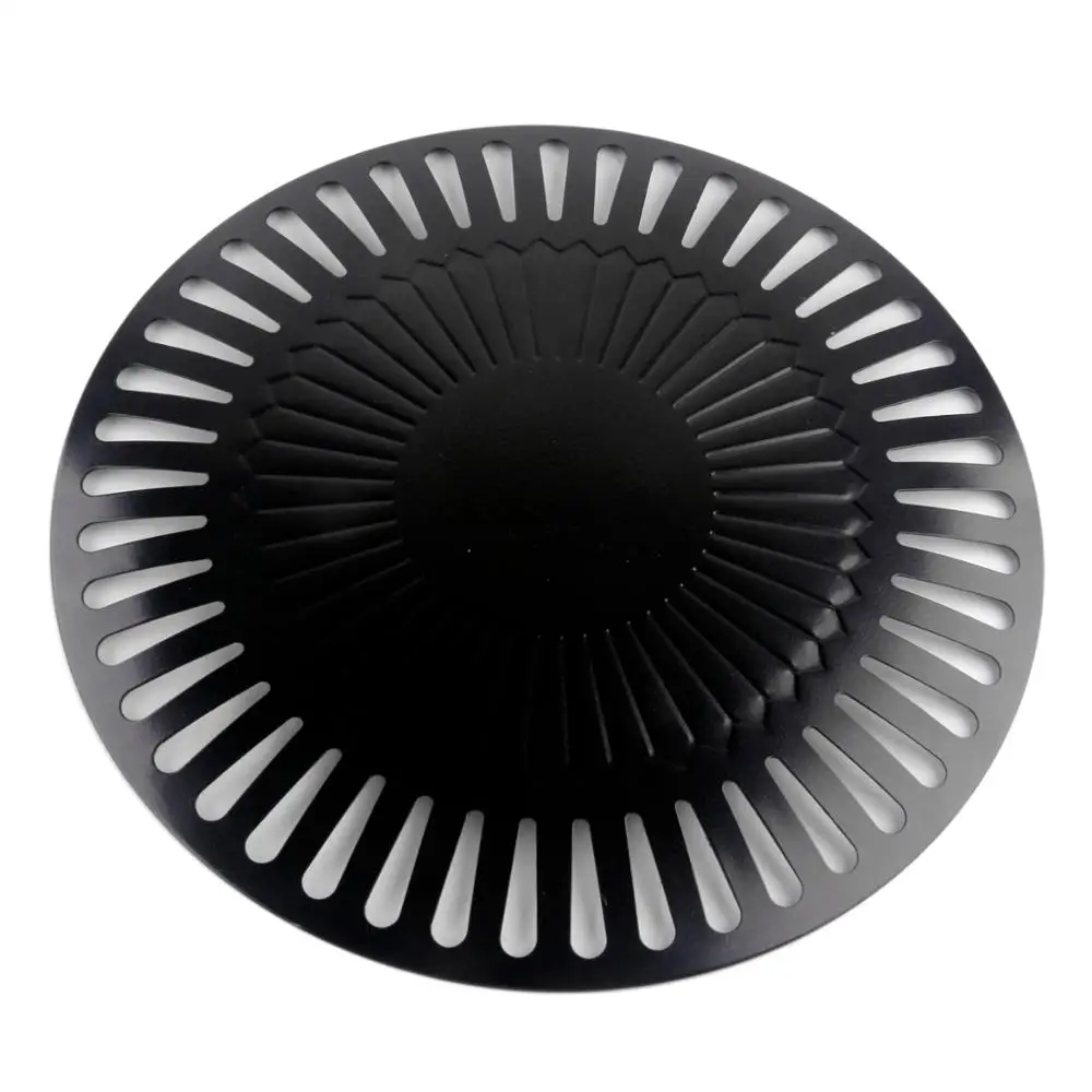 Iron BBQ Grill Pan Korean Meat Roast BBQ Grill Plate With Holder Non Stick Barbecues Cooking Pan Tools Easy Clean - Image 3