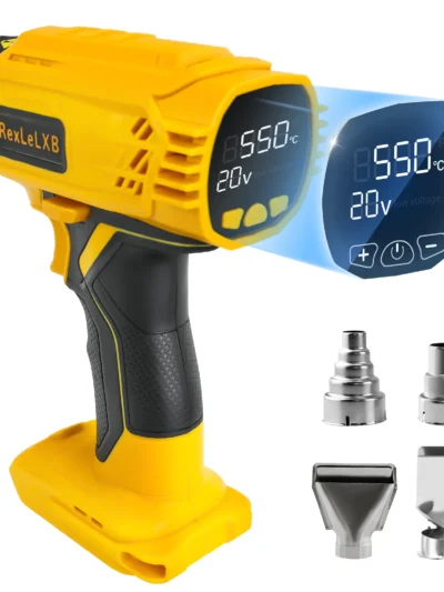 400W 550℃ Cordless Heat Gun for Dewalt 20V Battery with LCD Digital Display Hot Air Gun  no battery
