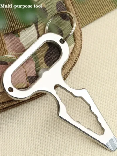 Outdoor EDC Survival Tool, Multifunctional Self-defense Spike,Wrench,Bottle Opener,Keychains