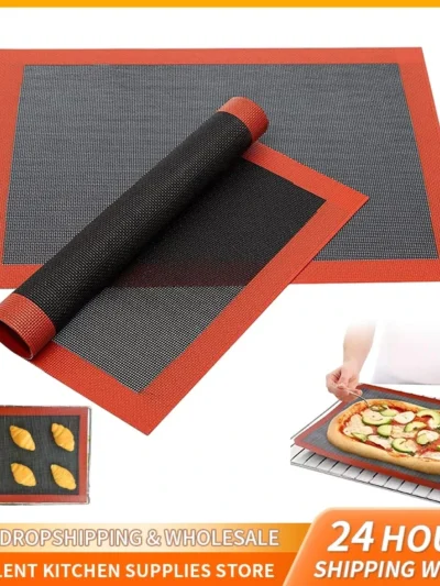 Silicone Grill Mat 30X40cm Baking Tray Breathable BBQ Cookie Bread Mat Oven Microwave High Temperature Baking Kitchen Tools