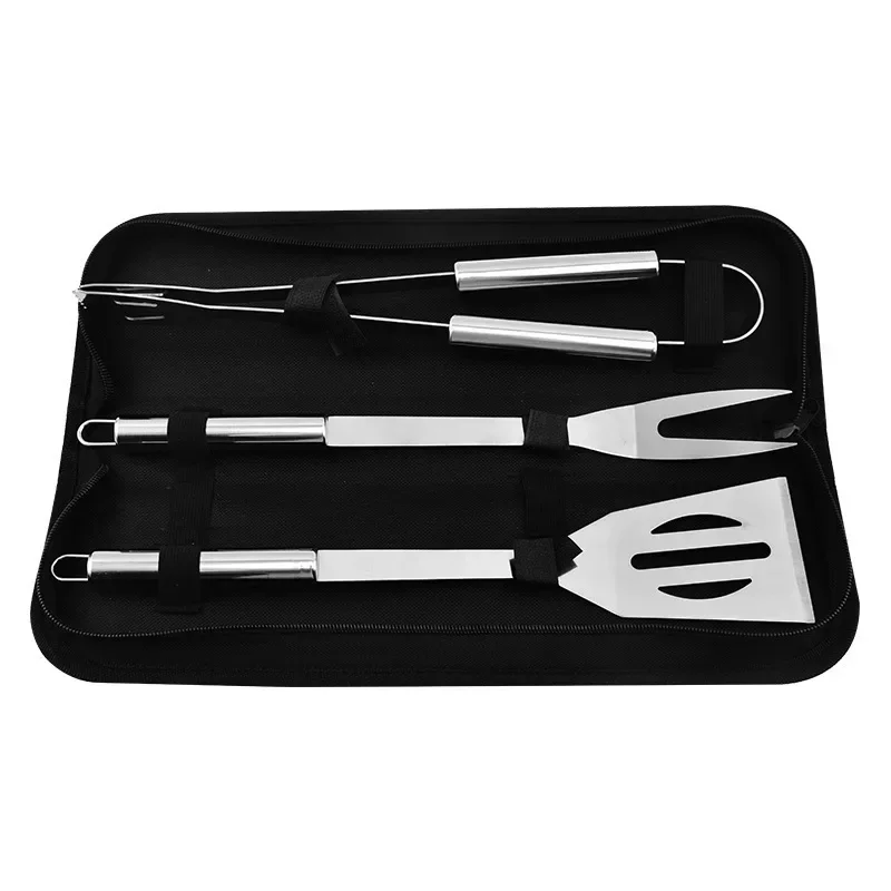 BBQ Grill Tool Set Stainless Steel Barbecue Camping Cooking Accessories Kit with Bag - Image 6