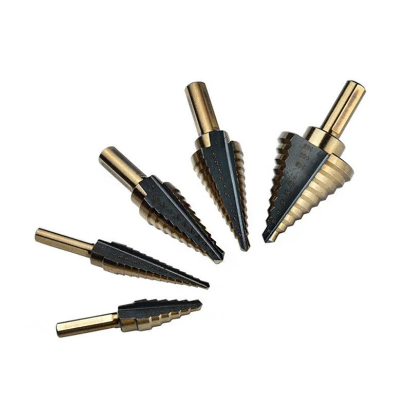 5pcs Step Drill Bit Set Carbide Drill Perforator Hole Cutter Tool - Image 19