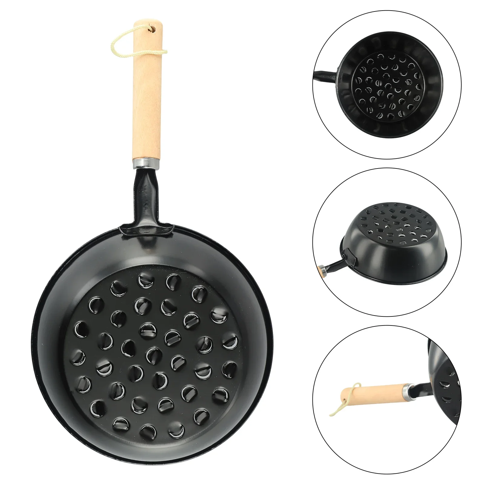 Charcoal Brazier Portable Outdoor Camping Wooden Handle Fire Starter BBQ Grill - Image 4