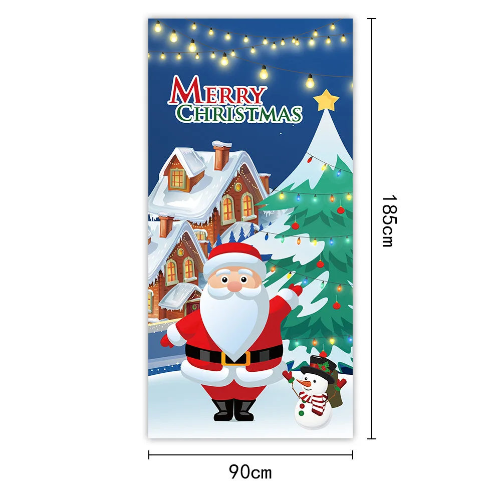 Christmas Door Cover Decorative Hanging Cloth Holiday Party Atmosphere - Image 15