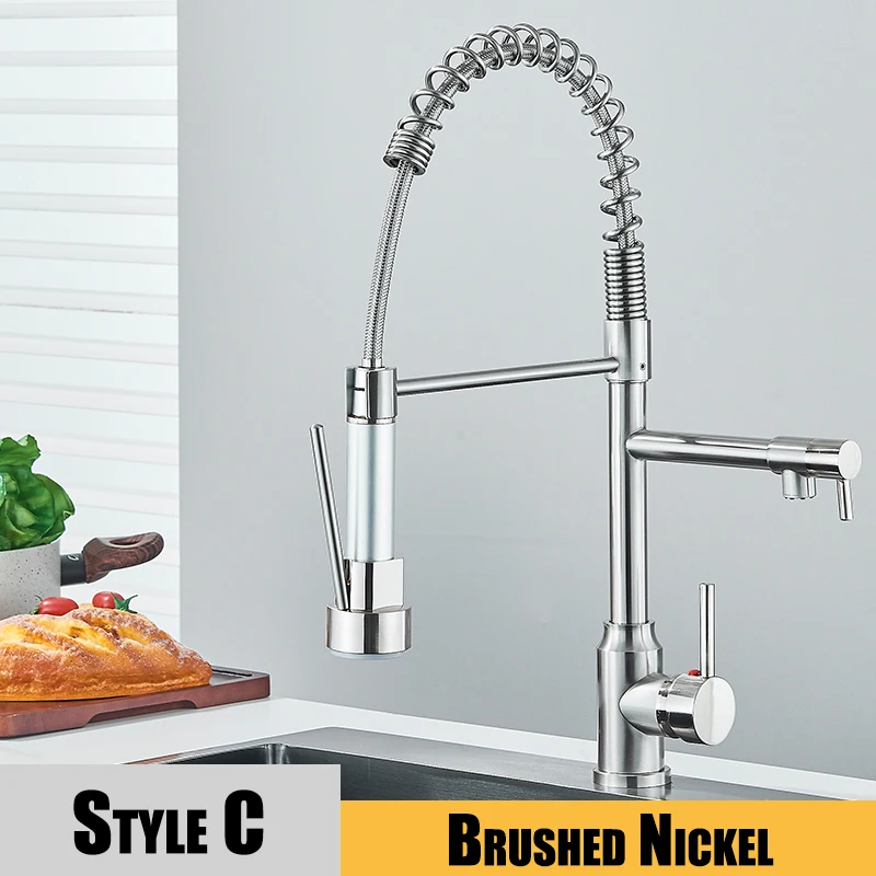 Black Kitchen Sink Faucet Pull Down Hot and Cold Water Mixer - Image 7