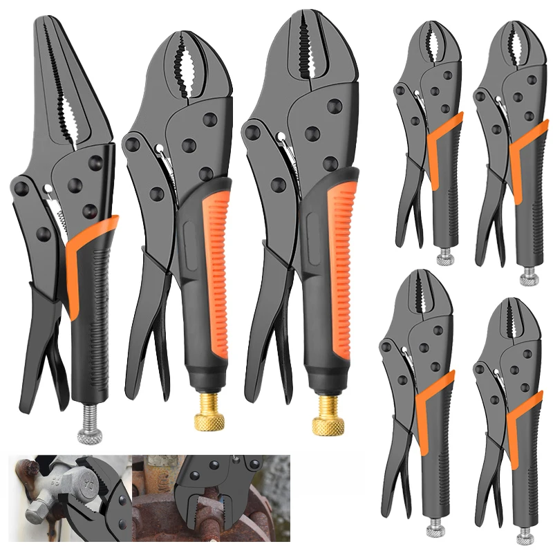 7/9/10" Multi-Function Locking Pliers Round/Straight Mouth Pipe Wrench