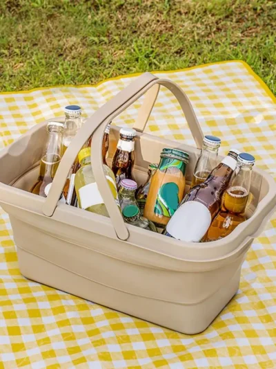 Folding Picnic Basket Anti-leak Picnic Basket Portable Picnic Basket Anti-Leak Picnic Basket Insulated Picnic Basket Table