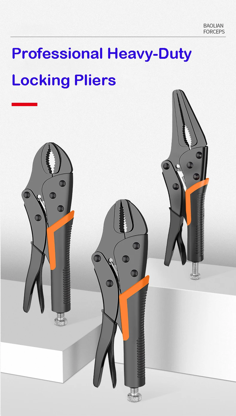 7/9/10" Multi-Function Locking Pliers Round/Straight Mouth Pipe Wrench - Image 14