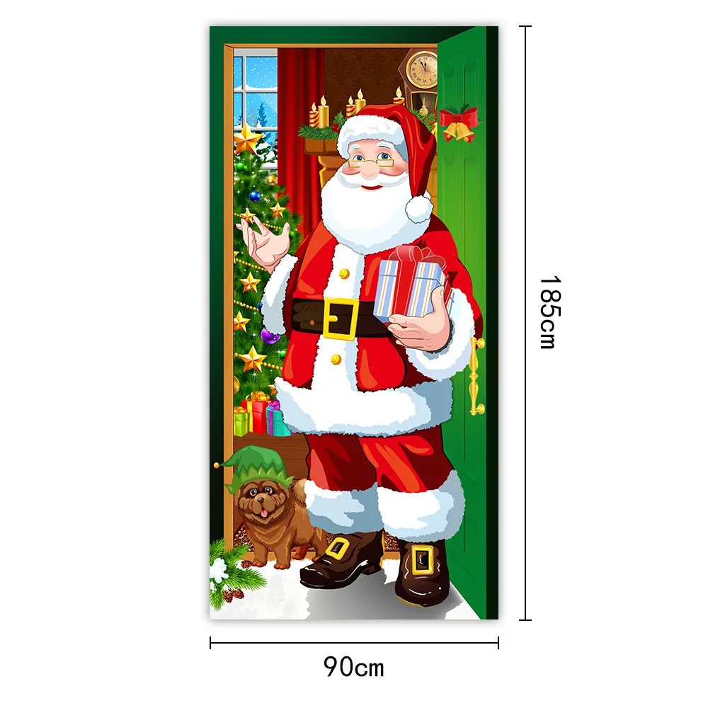 Christmas Door Cover Decorative Hanging Cloth Holiday Party Atmosphere - Image 9
