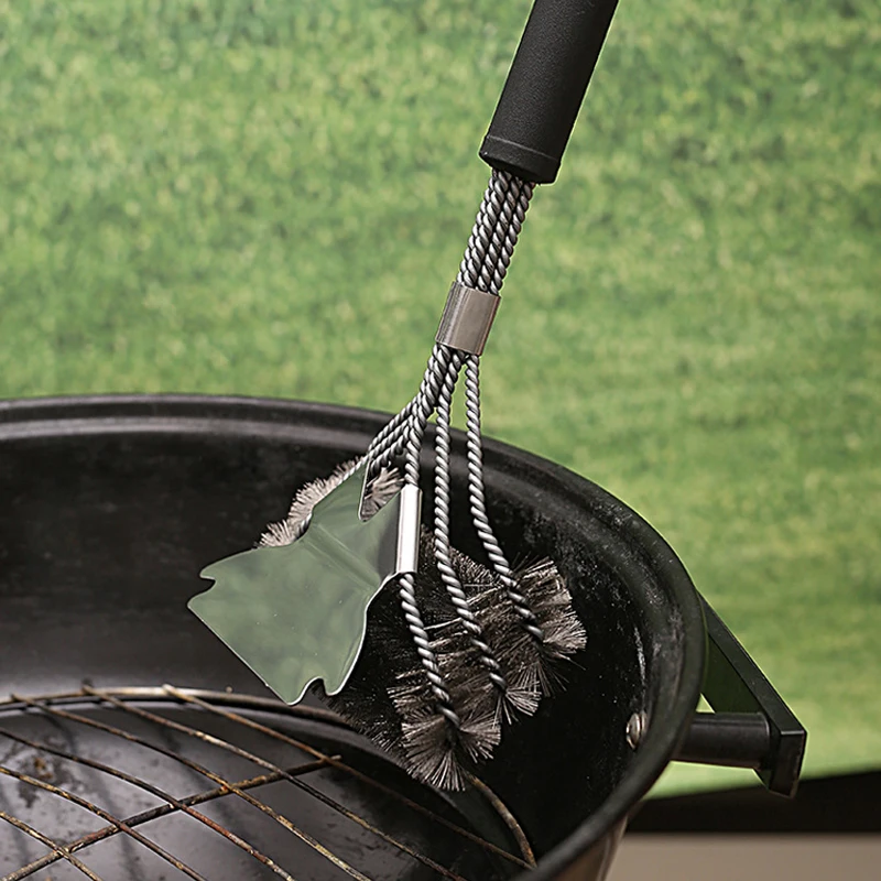 Barbecue Grill Bbq Brush Stainless Steel Bristles Non-stick Cleaning Brushes Clean Tool Wire Bristles Grill Barbecue Accessories - Image 3