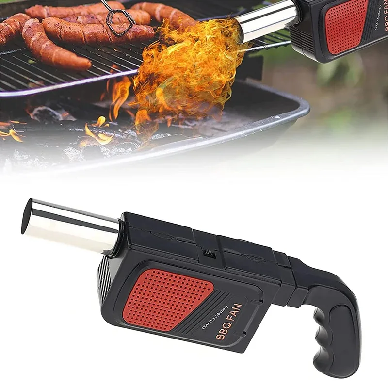 BBQ Air Blower Portable Handheld Electric Grill Fan Fire Bellows Tool