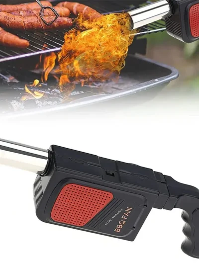 BBQ Air Blower Portable Handheld Electric BBQ Fan Outdoor Camping Barbecue Charcoal Grill Fan Fire Bellows Tool