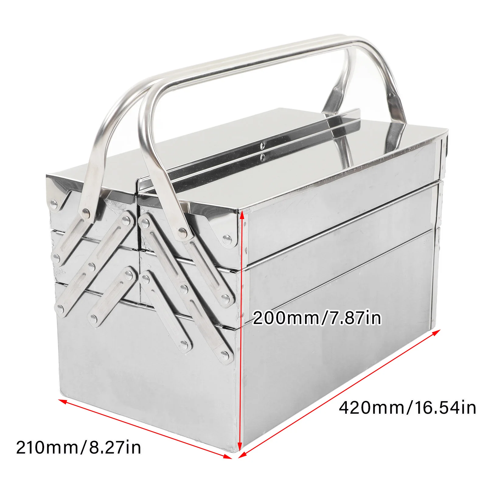 Cantilever Tool Box Rustproof High Hardness Retractable Portable Folding - Image 8