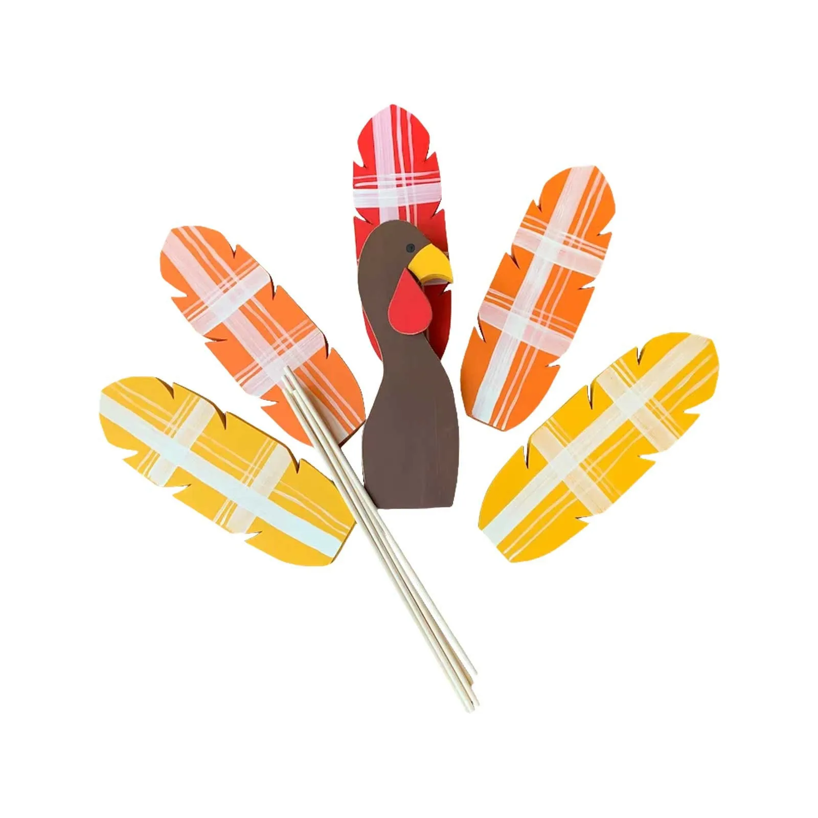 Turkey Planter Decorative Insert Ornament Wooden Flower Pot Decoration Thanksgiving Home Decor Gardening Decoration - Image 7