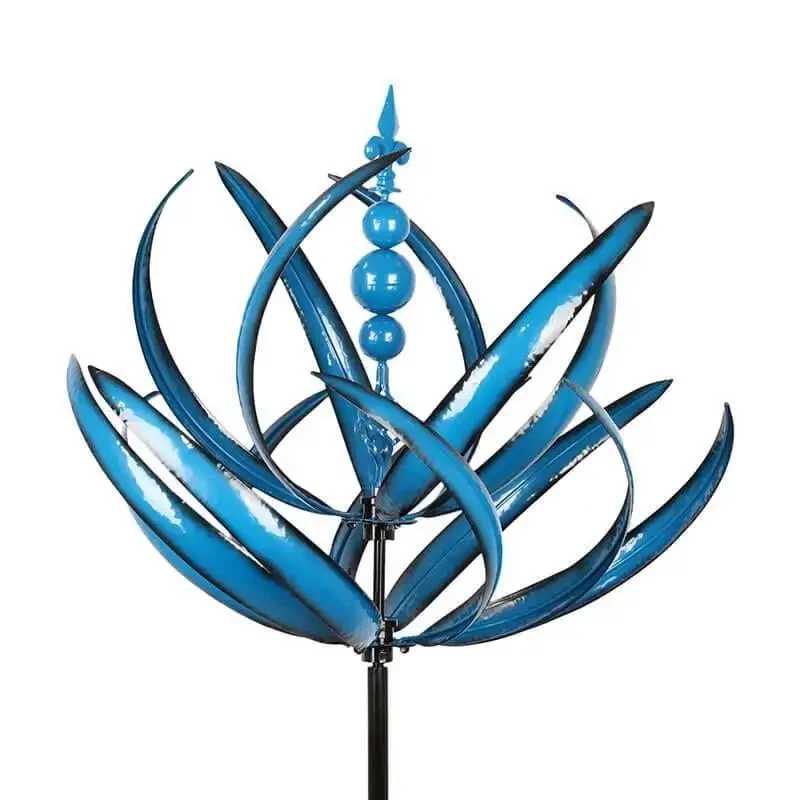 Harlow Wind Spinner Metal Windmill 3D Wind Powered Kinetic Sculpture Lawn Metal Wind Solar Spinners Yard and Garden Decor - Image 6